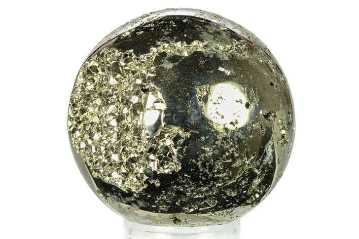 Polished Pyrite Sphere - Peru #302283